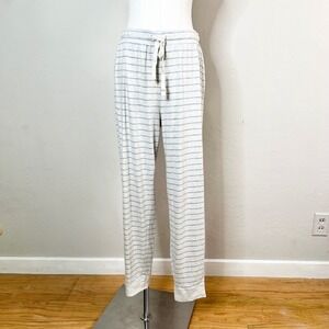 Haven Well Within Gray Striped Organic Cotton Pajama Pants Medium Loungewear